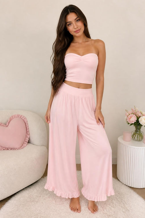 At Ease Ruffled Lounge Pants