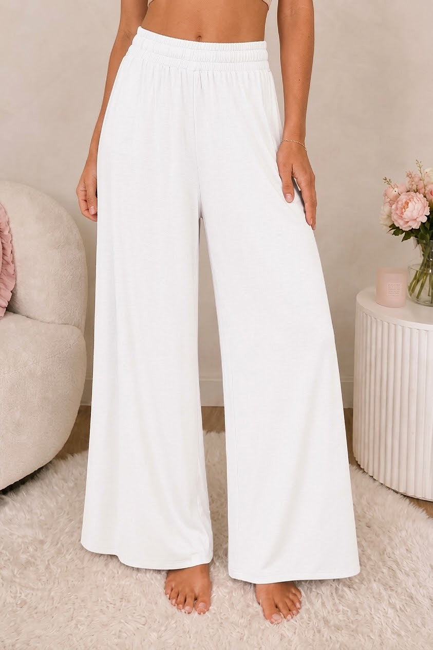 Let Yourself Go Raw Edge Wide Leg Sweatpants