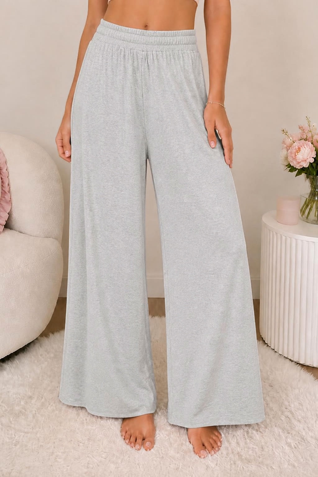 Let Yourself Go Raw Edge Wide Leg Sweatpants
