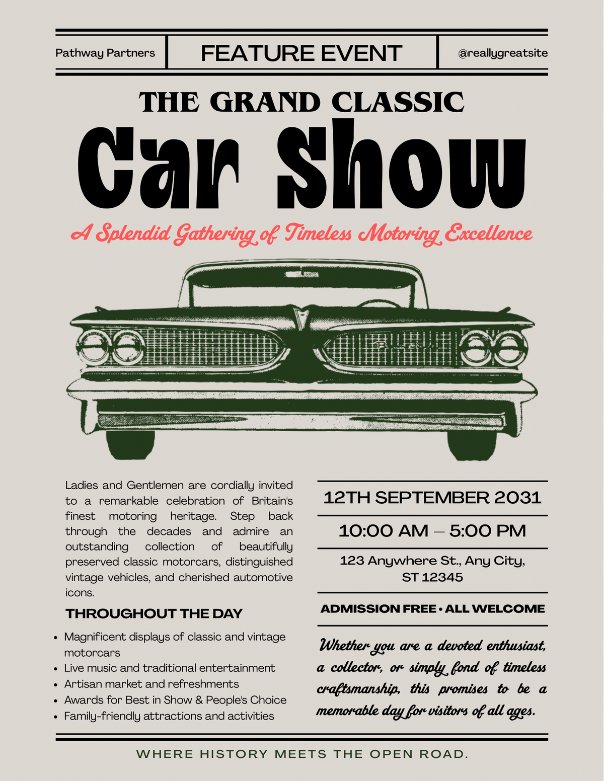 The Grand Classic Car Show Dispatch