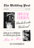 The Wedding Post Bachelorette Weekend Invitation
