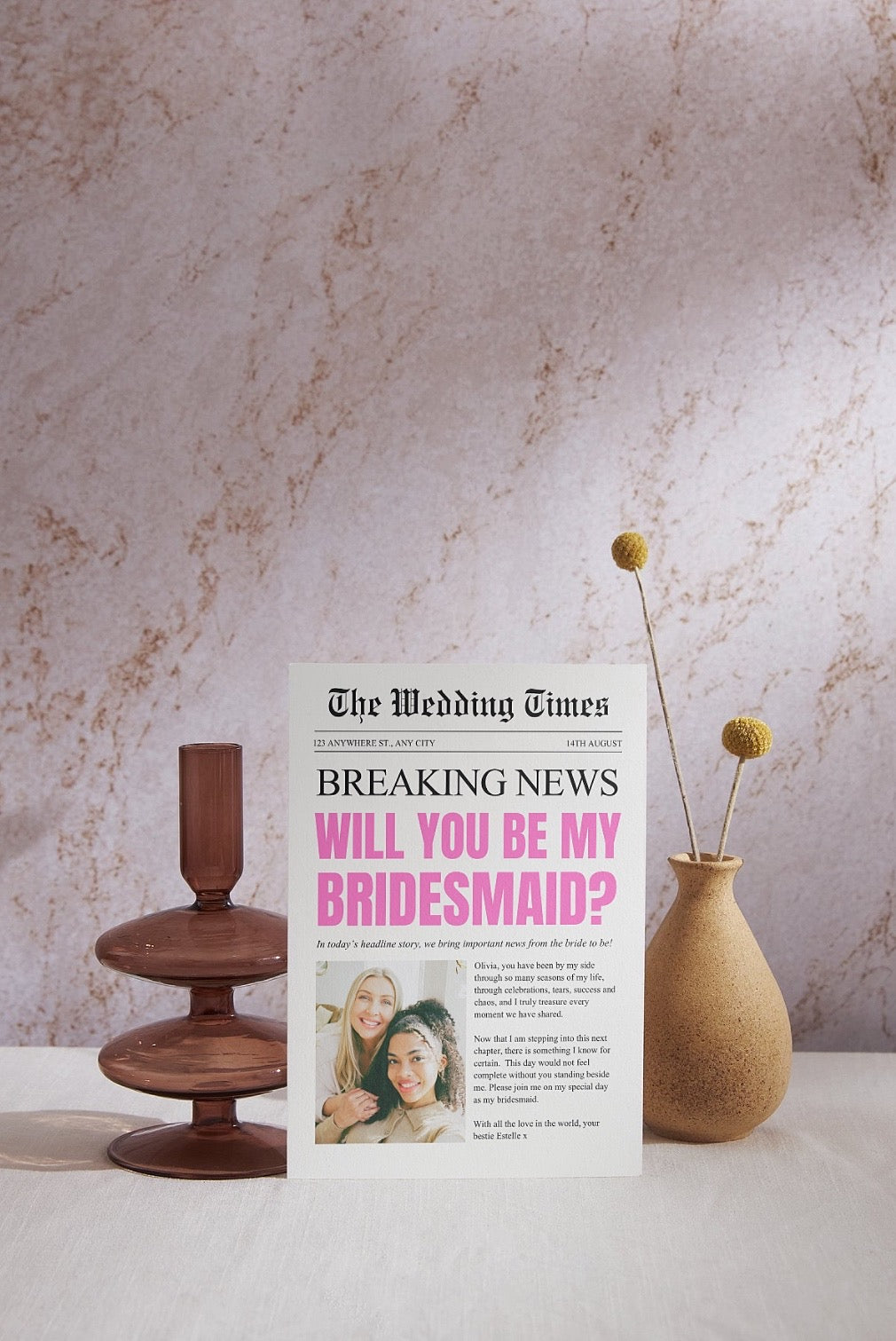 The Wedding Times Bridesmaid Invitation