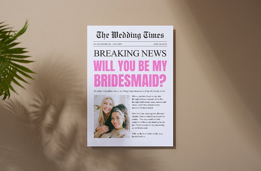 The Wedding Times Bridesmaid Invitation
