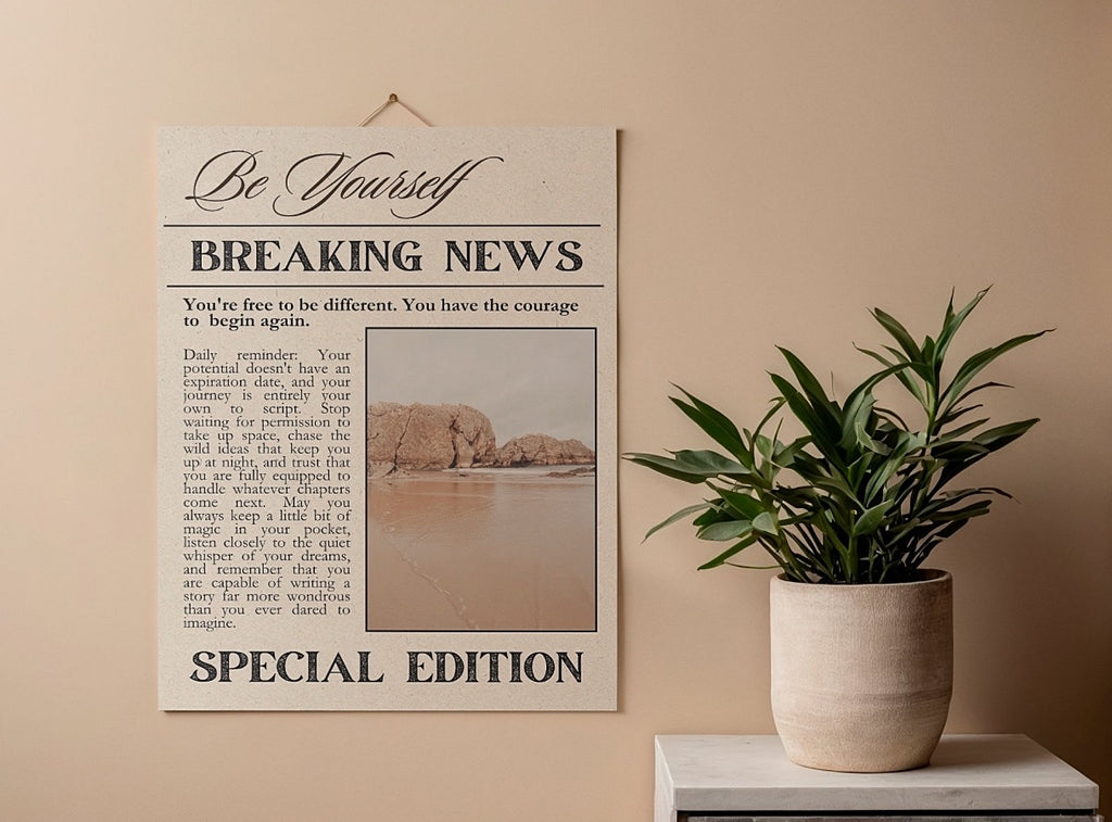 The Daily Reminder Vintage Newspaper Poster
