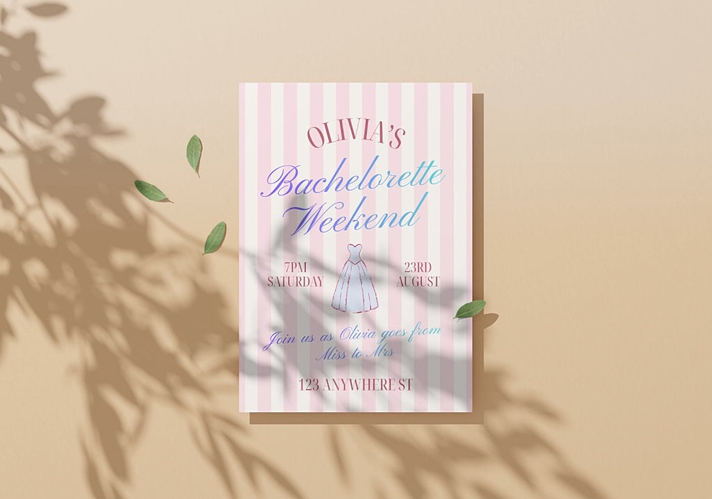 Timeless Bachelorette Weekend Invitation
