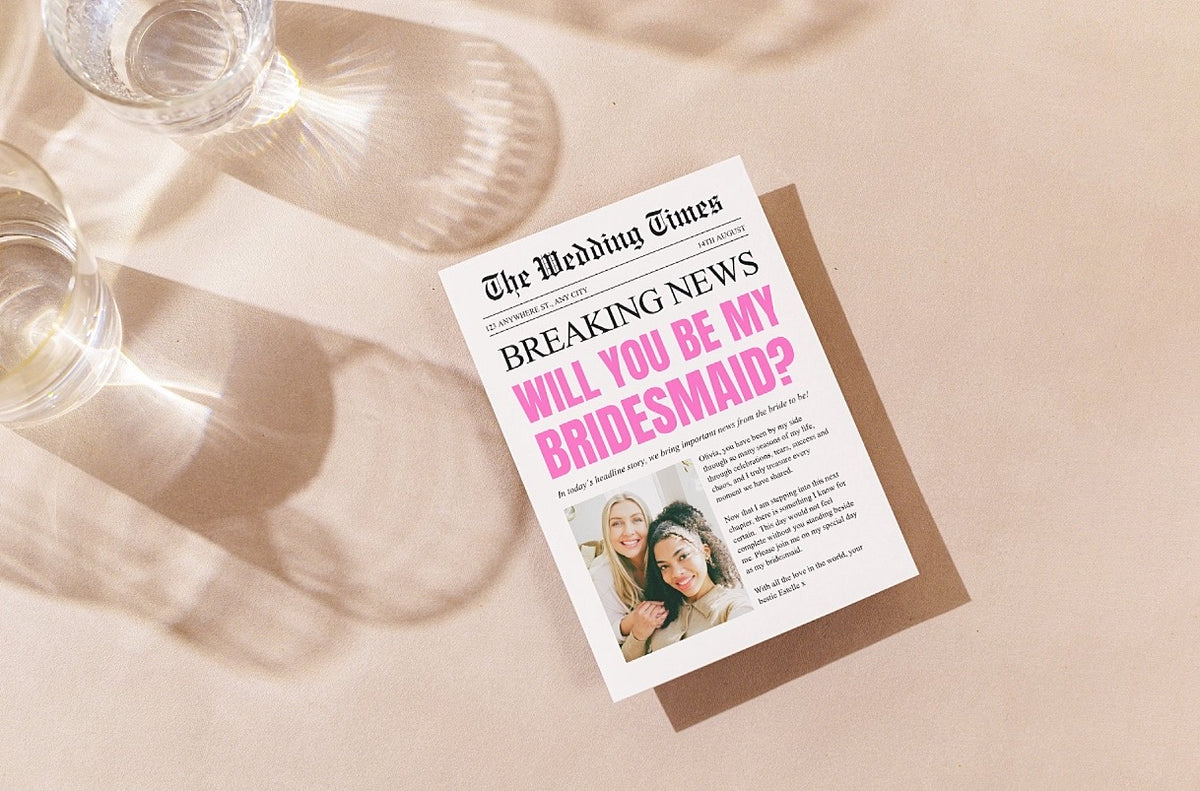 The Wedding Times Bridesmaid Invitation