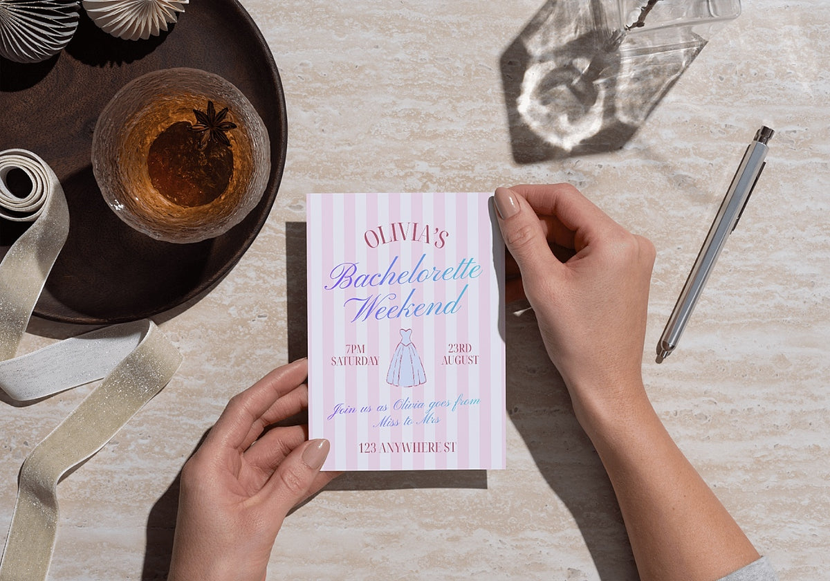 Timeless Bachelorette Weekend Invitation