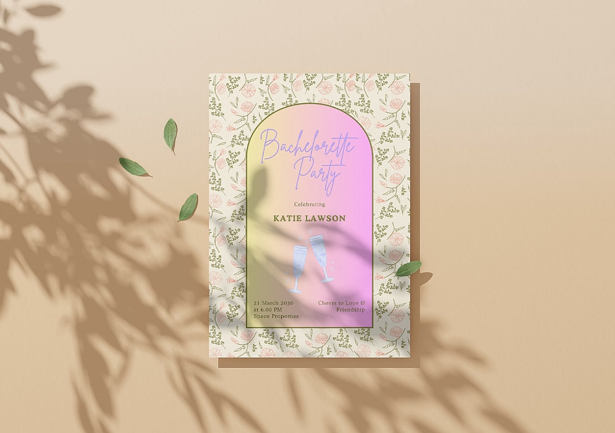 Garden Reverie Bachelorette Party Invitation