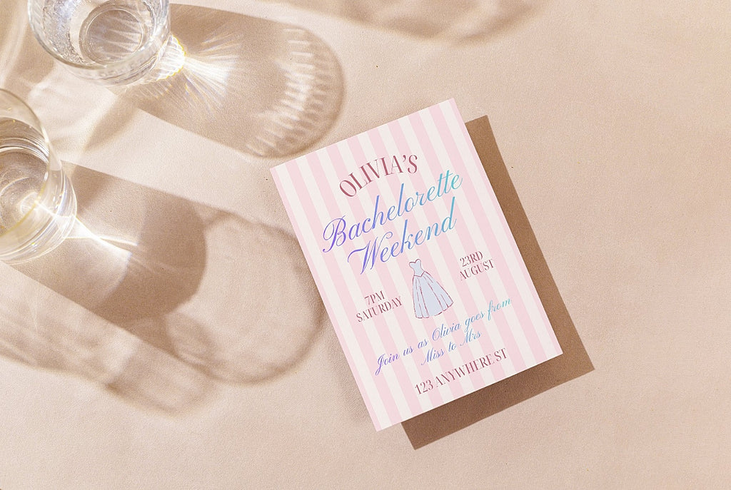 Timeless Bachelorette Weekend Invitation