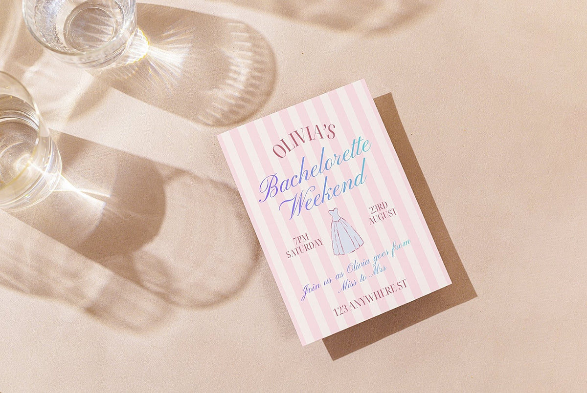 Timeless Bachelorette Weekend Invitation